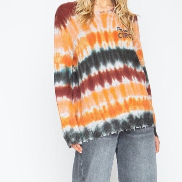 Sandrine Rose x Free People Tie Dye Paradise Circus Cashmere/Wool Sweater Size M - Picture 1 of 16